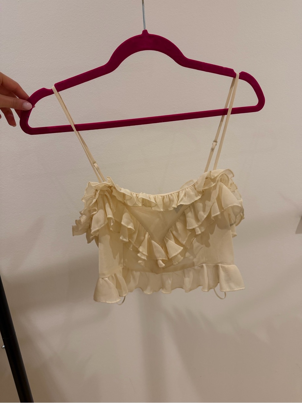 Bardot Cream Ruffle Cami Set - Picture 5 of 10